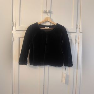 Calvin Klein Black Faux Fur Jacket